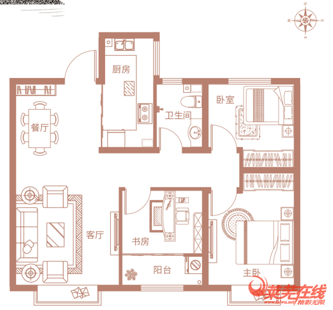 100㎡-148㎡，高新区核心楼盘香山名郡大产权户型图首次曝光！(图4)