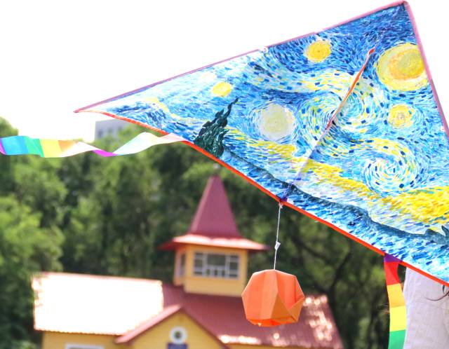 滨河学府风筝节丨亲手做一个风筝，来一场不撞衫的云上之旅吧！(图7)