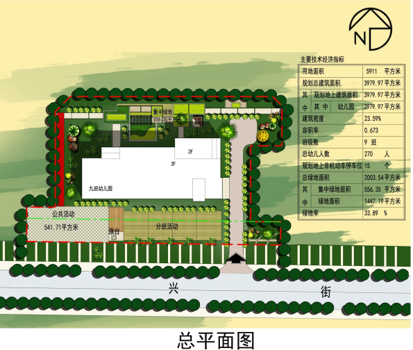 配套升级|香山名郡幼儿园项目批后公示,班级个数为9个班 (图2)