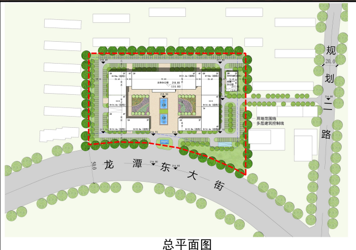 莱芜高新区新增财富中心！1#附属办公楼工程规划许可批前公示(图4)